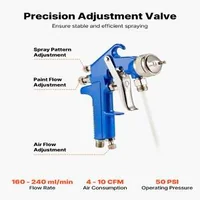 Pistol-pneumatic-profesional-de-vopsit-Siphon-Feed-cu-rezervor-de-1000-cc-și-duză-de-1-8-mm