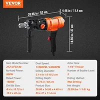 Mașină-manuală-Core-Drill-cu-carbură-1500-W-1100-2400-RPM-Ø-10-2-cm-găurire-umedă