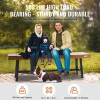 Bancă-exterioară-din-lemn-bancă-de-grădină-cu-picioare-metalice