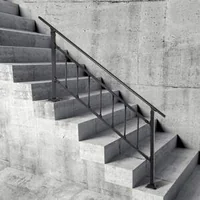Set-balustradă-din-fier-forjat-pentru-scări-Pentru-1-4-trepte-reglabilă-neagră