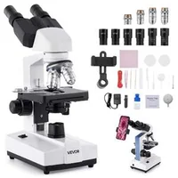 Set-microscop-compus-binocular-40-5000-cu-platou-mecanic-în-două-straturi