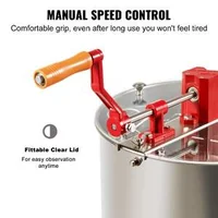 Centrifugă-manuală-pentru-miere-din-oțel-inoxidabil-cu-tambur-pentru-faguri-și-capac