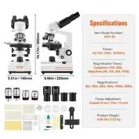 Microscop-compus-binocular-40-2500-cu-masă-mecanică-pe-două-niveluri