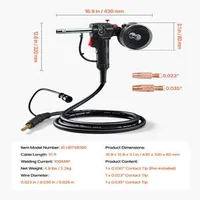 Pistol-de-sudură-cu-bobină-integrată-Spool-Gun-100-A-cu-cablu-de-3-m-10-ft