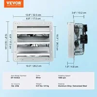 Ventilator-cu-clapete-automate-Shutter-Exhaust-Fan-254-mm-1250-m³-h-1400-RPM