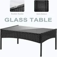 Set-de-grădină-din-4-piese-mobilier-din-ratan-pentru-relaxare-Negru-sau-maro