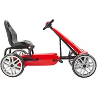 Kart-pentru-copii-cu-pedale-4-roți-scaun-reglabil-și-frână-de-mână-roșu