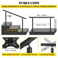 Balustradă-din-aluminiu-pentru-scări-Pentru-0-până-la-5-trepte-cu-unghi-reglabil