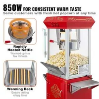 Aparat-de-popcorn-cu-cărucior-850W-capacitate-200-g-stil-retro