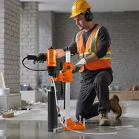 Mașină-de-carotat-beton-cu-diamant-200-mm-manuală-sau-pe-suport-cu-4-carote-pentru-găurire-umedă-și-uscată