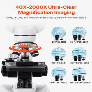 Microscop-compus-profesional-binocular-set-cu-mărire-40-2000
