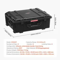 Valiză-rigidă-impermeabilă-pe-roți-99-litri-IP67-cu-mâner-telescopic