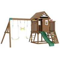 Set-de-leagăn-din-lemn-9-în-1-echipament-de-joacă-pentru-exterior-tobogan-de-1-8m-și-fortăreață-superioară