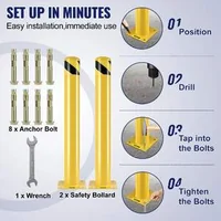 Stâlp-de-protecție-din-oțel-galben-înălțime-de-91-cm-țeavă-cu-diametrul-de-11-5-cm-cu-8-șuruburi-de-ancorare-ideal-pentru-zone-cu-trafic-intens