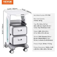 Cărucior-medical-mobil-cu-2-sertare-și-o-tavă-superioară