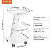 Cărucior-mobil-de-serviciu-dentar-cu-trei-niveluri-și-bandă-de-prize-electrice-integrată