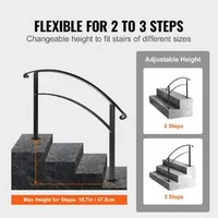 Balustradă-forjată-pentru-scări-Pentru-3-trepte-reglabilă-neagră