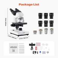 Set-microscop-compus-binocular-40-5000-cu-platou-mecanic-în-două-straturi