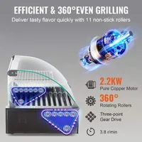 Aparat-electric-pentru-hot-dog-capacitate-de-30-de-bucăți-11-role-2-2KW-grill-cu-role-pentru-hot-dog