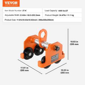Cărucior-manual-pentru-grindă-capacitate-de-2-tone-cu-roți-duble