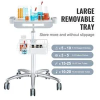 Cărucior-medical-mobil-cu-înălțime-reglabilă-și-coș-pentru-laborator-și-uz-medical