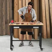 Masă-de-lucru-pe-roți-din-lemn-cu-organizator-pentru-sertare-capacitate-680-kg-120-cm