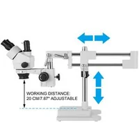Microscop-stereo-trinocular-cu-mărire-3-5-90-suport-cu-braț-dublu-și-cap-rotativ