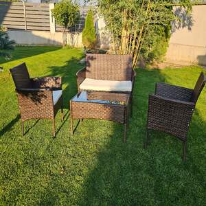 Set-de-grădină-PETTEX-din-ratan-colț-de-relaxare-din-4-piese-negru-și-maro-nou