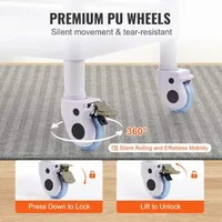 Cărucior-medical-mobil-cu-3-tăvi-și-3-coșuri-pentru-deșeuri