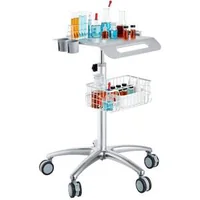 Cărucior-medical-mobil-cu-înălțime-reglabilă-și-coș-pentru-laborator-și-uz-medical