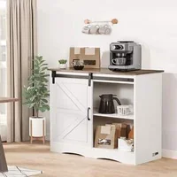 Dulap-pentru-colțul-de-cafea-cu-3-niveluri-și-uși-maro-alb