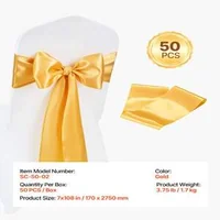 Panglici-elastice-decorative-pentru-scaune-50-de-bucăți-aurii-cu-cataramă