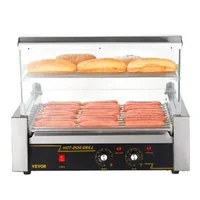Aparat-electric-pentru-hot-dog-capacitate-de-30-de-bucăți-11-role-2-2KW-grill-cu-role-pentru-hot-dog