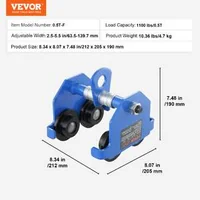Cărucior-manual-pentru-grindă-capacitate-de-500-kg-cu-roți-duble