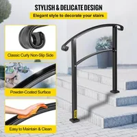 Balustradă-pentru-trepte-exterioare-din-fier-forjat-pentru-1-3-trepte-neagră-mată-cu-kit-de-montaj