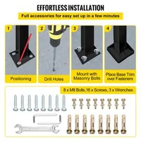 Balustradă-pentru-trepte-exterioare-din-fier-forjat-pentru-1-3-trepte-neagră-mată-cu-kit-de-montaj