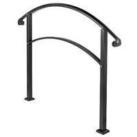 Balustradă-din-fier-forjat-de-5-picioare-pentru-1-5-trepte-neagră-cu-kit-de-montaj