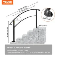 Balustradă-din-fier-forjat-de-5-picioare-pentru-1-5-trepte-neagră-cu-kit-de-montaj