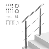 Balustradă-pentru-scări-exterioare-100-cm-cu-2-bare-transversale-din-oțel-inoxidabil-reglabilă-la-0-45