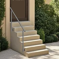 Balustradă-pentru-scări-exterioare-150-cm-montaj-lateral-oțel-inoxidabil
