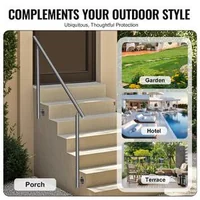 Balustradă-pentru-scări-exterioare-150-cm-montaj-lateral-oțel-inoxidabil