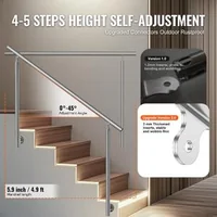 Balustradă-pentru-scări-exterioare-150-cm-montaj-lateral-oțel-inoxidabil