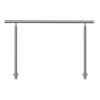 Balustradă-pentru-scări-exterioare-150-cm-montaj-lateral-oțel-inoxidabil