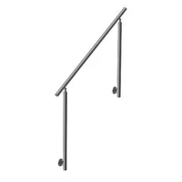 Balustradă-pentru-scări-exterioare-150-cm-montaj-lateral-oțel-inoxidabil