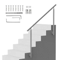 Balustradă-pentru-scări-exterioare-150-cm-montaj-lateral-oțel-inoxidabil