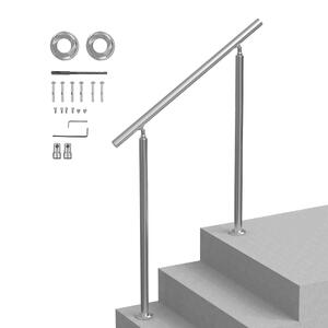 Balustradă-pentru-scări-exterioare-100-cm-din-oțel-inoxidabil-cu-montare-pe-sol