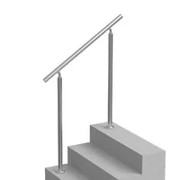 Balustradă-pentru-scări-exterioare-100-cm-din-oțel-inoxidabil-cu-montare-pe-sol