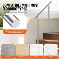 Balustradă-pentru-scări-exterioare-100-cm-din-oțel-inoxidabil-cu-montare-pe-sol