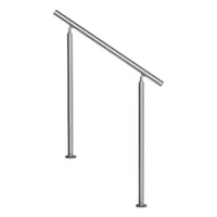 Balustradă-pentru-scări-exterioare-100-cm-din-oțel-inoxidabil-cu-montare-pe-sol