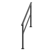 Balustradă-pentru-4-5-trepte-din-țeavă-pătrată-de-oțel-negru-138-cm